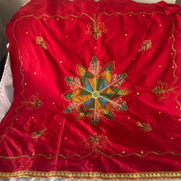 3 Pcs. Fabric from India Decorative Hand Stitching sizes inside - Picture 1 of 11